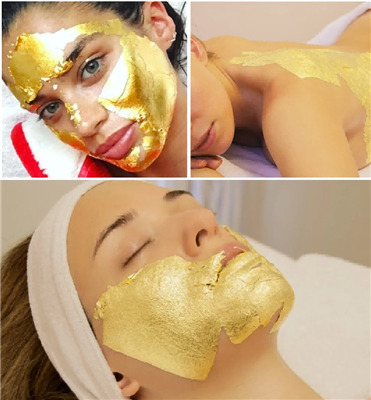 Золотий листовий папір, це хороші продукти для догляду за шкірою, проект розк...